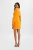 ADYA Rosette Belted Blazer Mini Dress in Orange sold by Lavish Alice