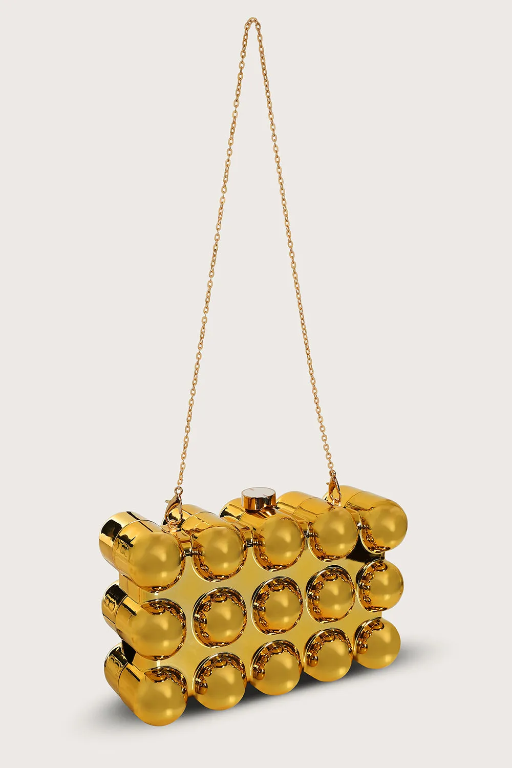 MAIA Spherical Acrylic Clutch Bag in Gold sold by Lavish Alice product image thumbnail 4