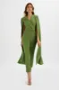 RAYNA Cape Style Tailored Jumpsuit in Green sold by Lavish Alice