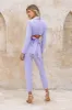 JOY Tapered Trousers In Lavender sold by Lavish Alice