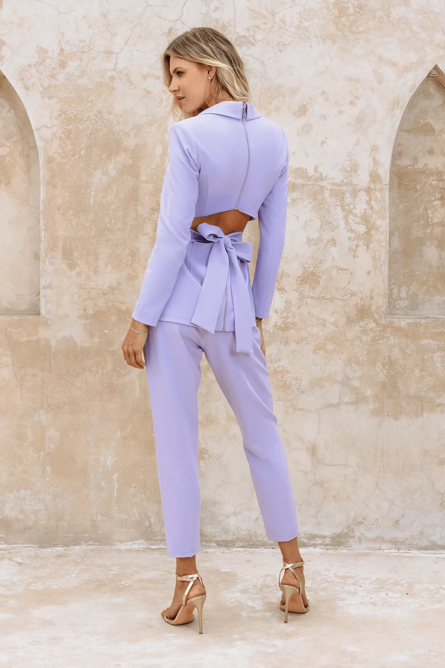 JOY Tapered Trousers In Lavender sold by Lavish Alice product image thumbnail 4