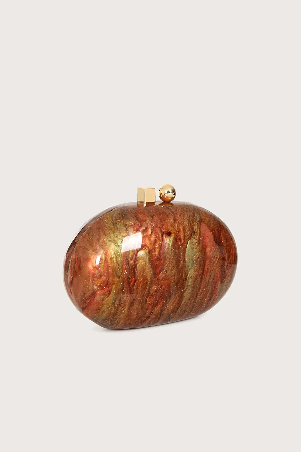 EFFIE Pearlised Shell Clutch in Brown sold by Lavish Alice product image thumbnail 2