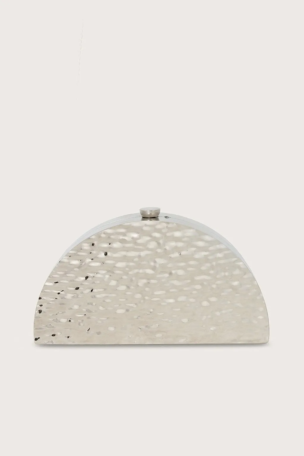 CHLOE Textured Half Moon Box Clutch Bag in Silver sold by Lavish Alice