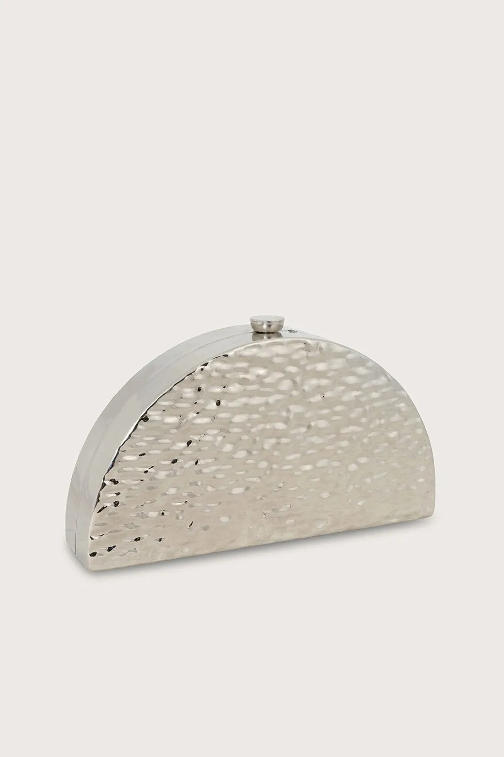 CHLOE Textured Half Moon Box Clutch Bag in Silver sold by Lavish Alice product image thumbnail 2