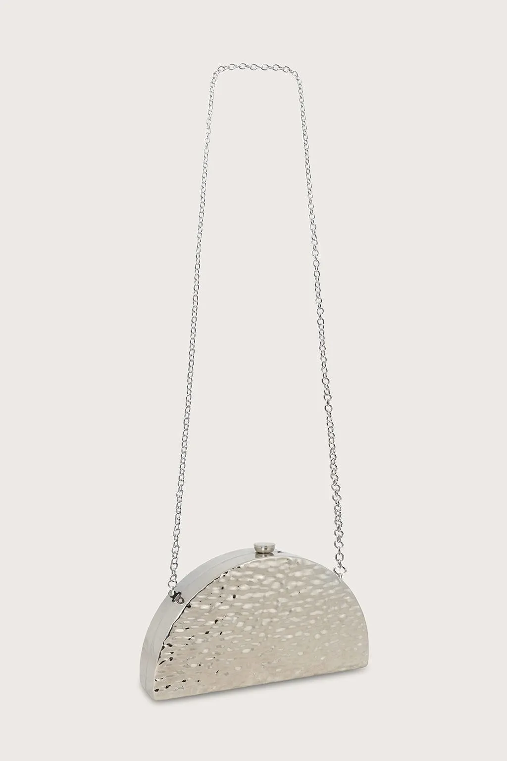CHLOE Textured Half Moon Box Clutch Bag in Silver sold by Lavish Alice product image thumbnail 4