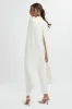 RAYNA Longline Cape Tailored Jumpsuit In White sold by Lavish Alice