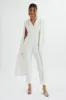 RAYNA Longline Cape Tailored Jumpsuit In White sold by Lavish Alice