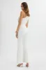 LUISA Statement Satin Bow Jumpsuit In White sold by Lavish Alice