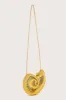 LUNA Metallic Sundial Shell Clutch Bag in Gold sold by Lavish Alice
