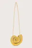 LUNA Metallic Sundial Shell Clutch Bag in Gold sold by Lavish Alice