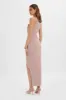 MADELINE Satin Cross Front Wrap Maxi Dress In Dusty Purple sold by Lavish Alice