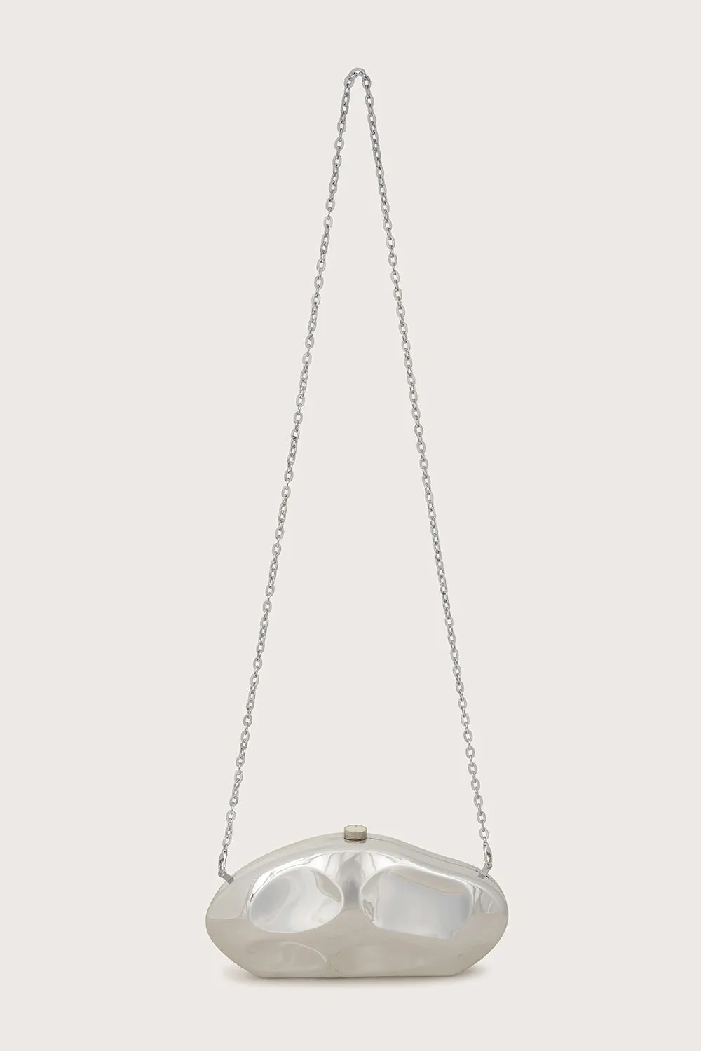 OTTELIE Hammered Acrylic Clutch Bag in Silver sold by Lavish Alice product image thumbnail 2