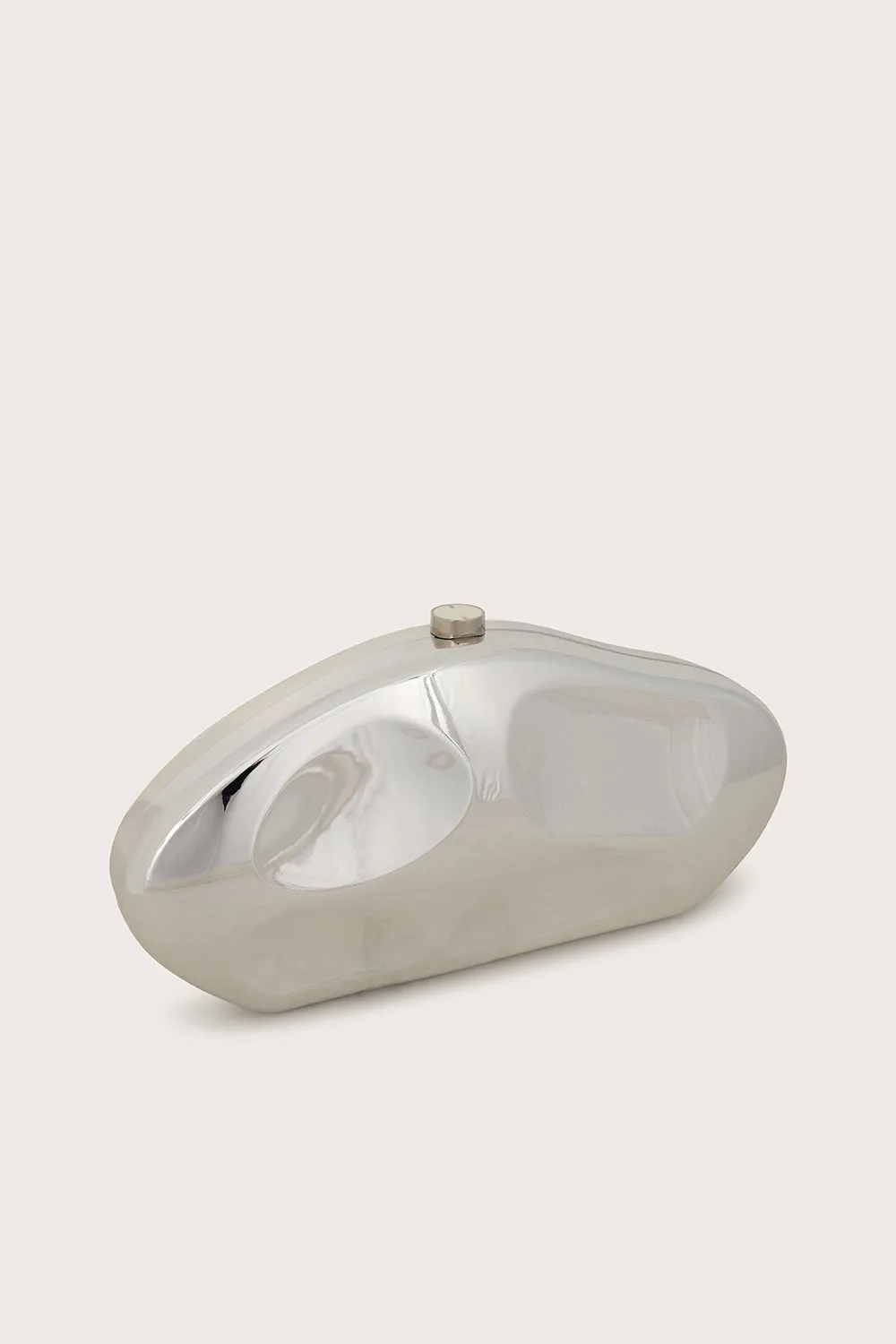 OTTELIE Hammered Acrylic Clutch Bag in Silver sold by Lavish Alice product image thumbnail 3