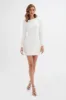 AURORA Embellished Mini Dress in White sold by Lavish Alice