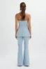 MACIE Bandeau Tailored Jumpsuit In Cornflower Blue sold by Lavish Alice