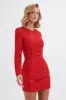 AURORA Embellished Mini Dress in Red sold by Lavish Alice
