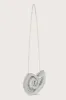 LUNA Metallic Sundial Shell Clutch Bag in Silver sold by Lavish Alice