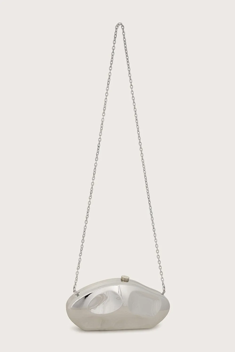 OTTELIE Hammered Acrylic Clutch Bag in Silver sold by Lavish Alice product image thumbnail 4