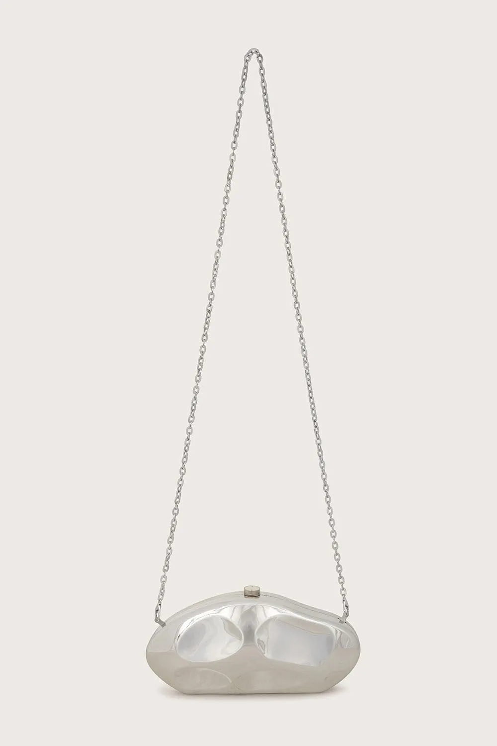 OTTELIE Hammered Acrylic Clutch Bag in Silver sold by Lavish Alice product image thumbnail 2