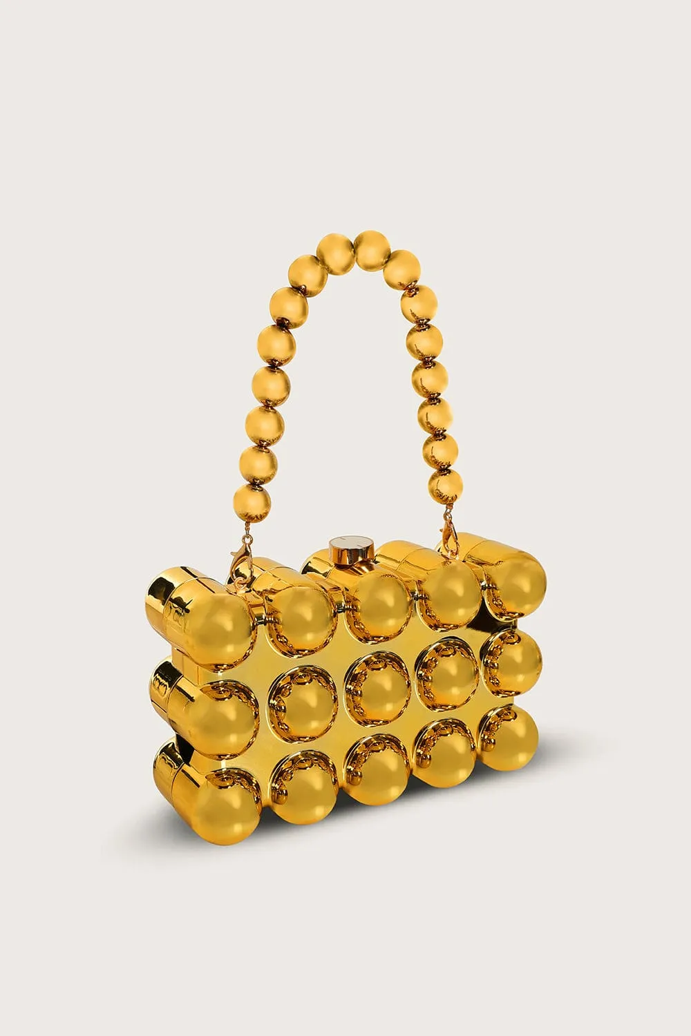 MAIA Spherical Acrylic Clutch Bag in Gold sold by Lavish Alice product image thumbnail 3