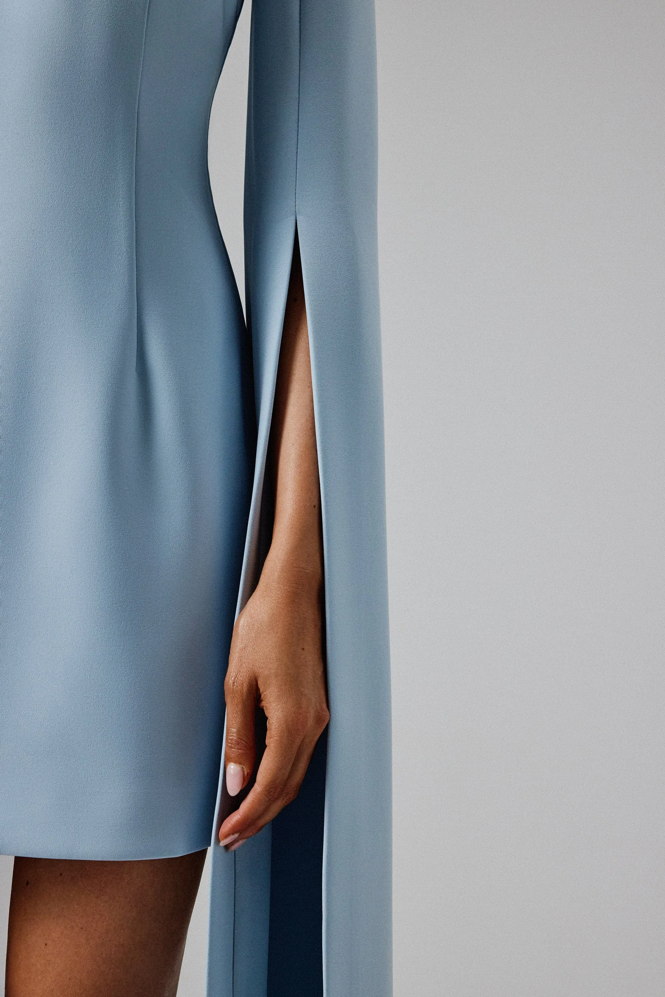 TILLY Cape Sleeve Mini Dress in Light Blue sold by Lavish Alice product image thumbnail 2