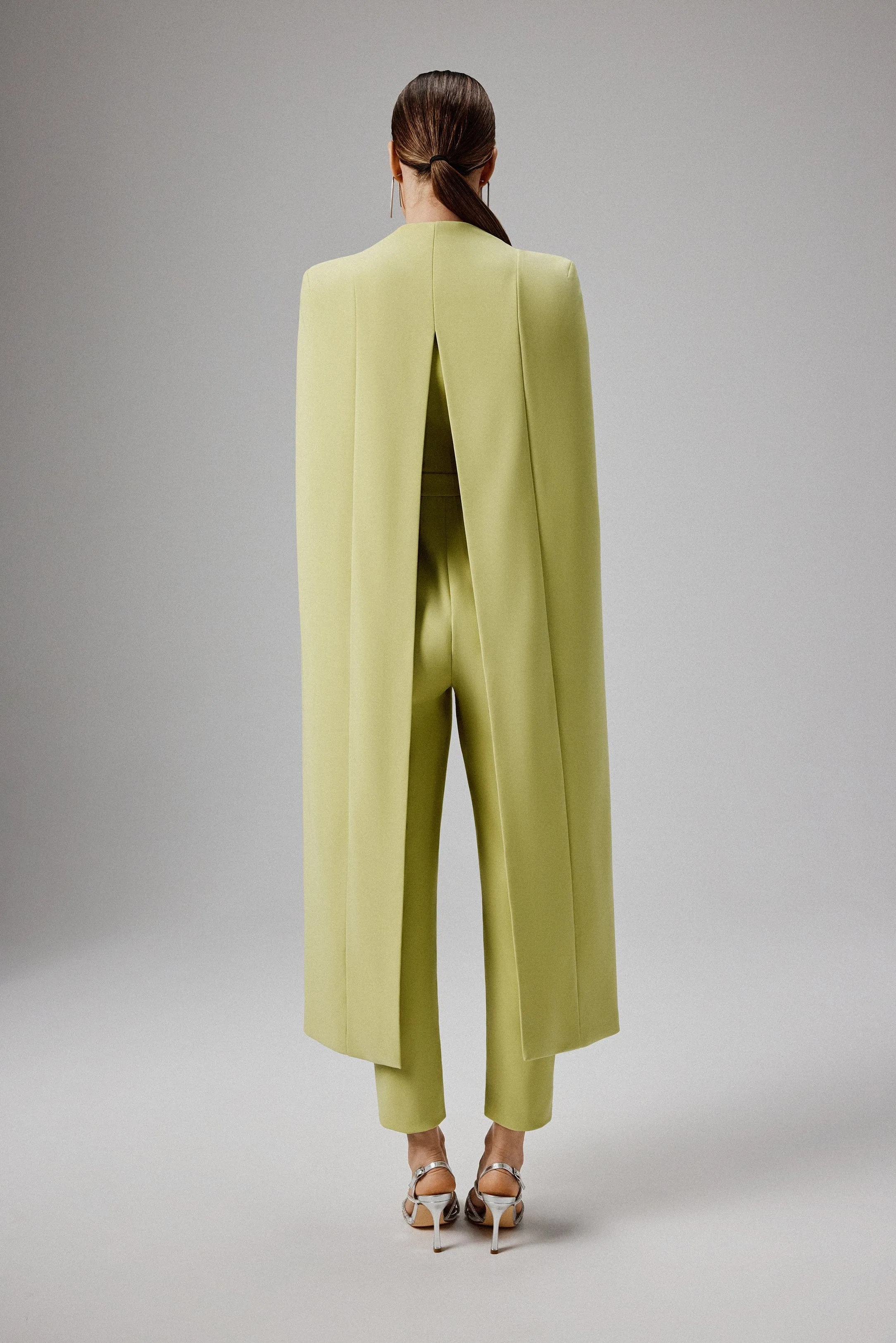 RAYNA Cape Style Tailored Jumpsuit in Lime Green sold by Lavish Alice product image thumbnail 3