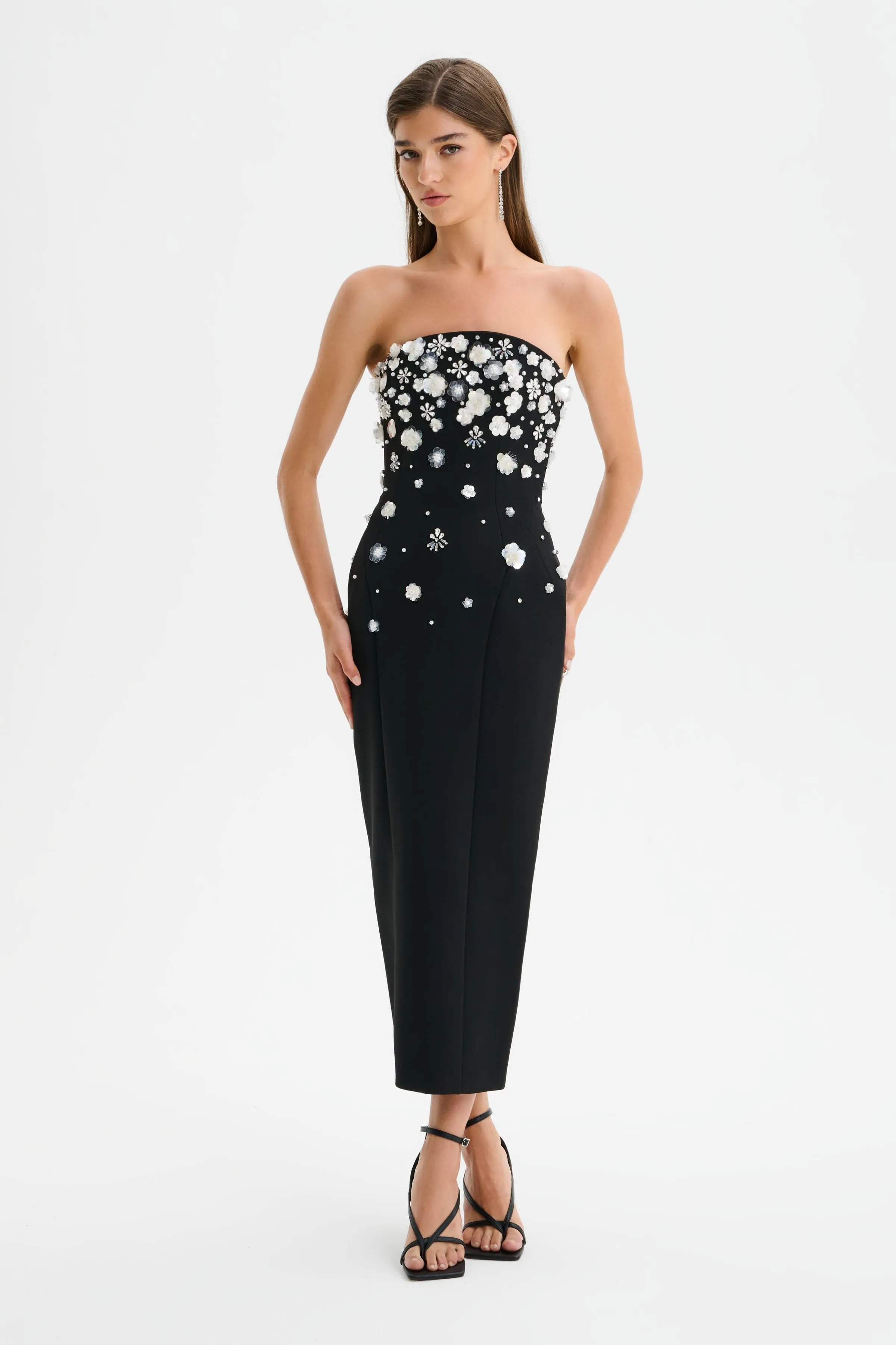 ANAIS Ombre Embellished Strapless Midi Dress in Black sold by Lavish Alice product image thumbnail 2