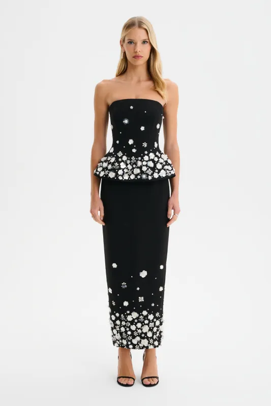 LUCIA Ombre Embellished Hourglass Strapless Top in Black sold by Lavish Alice