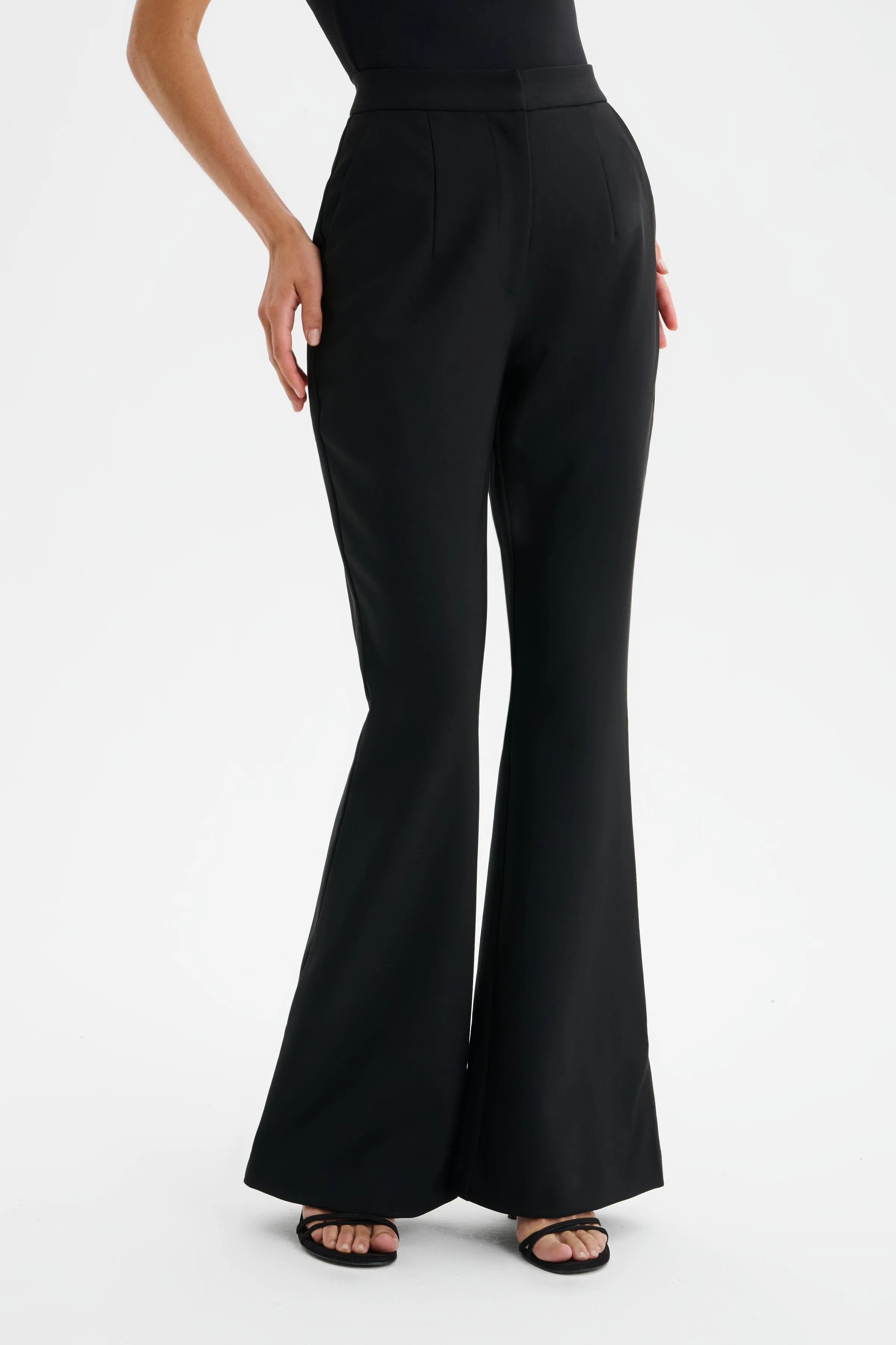 ISABELLA Fit and Flare Trousers in Black sold by Lavish Alice product image thumbnail 4