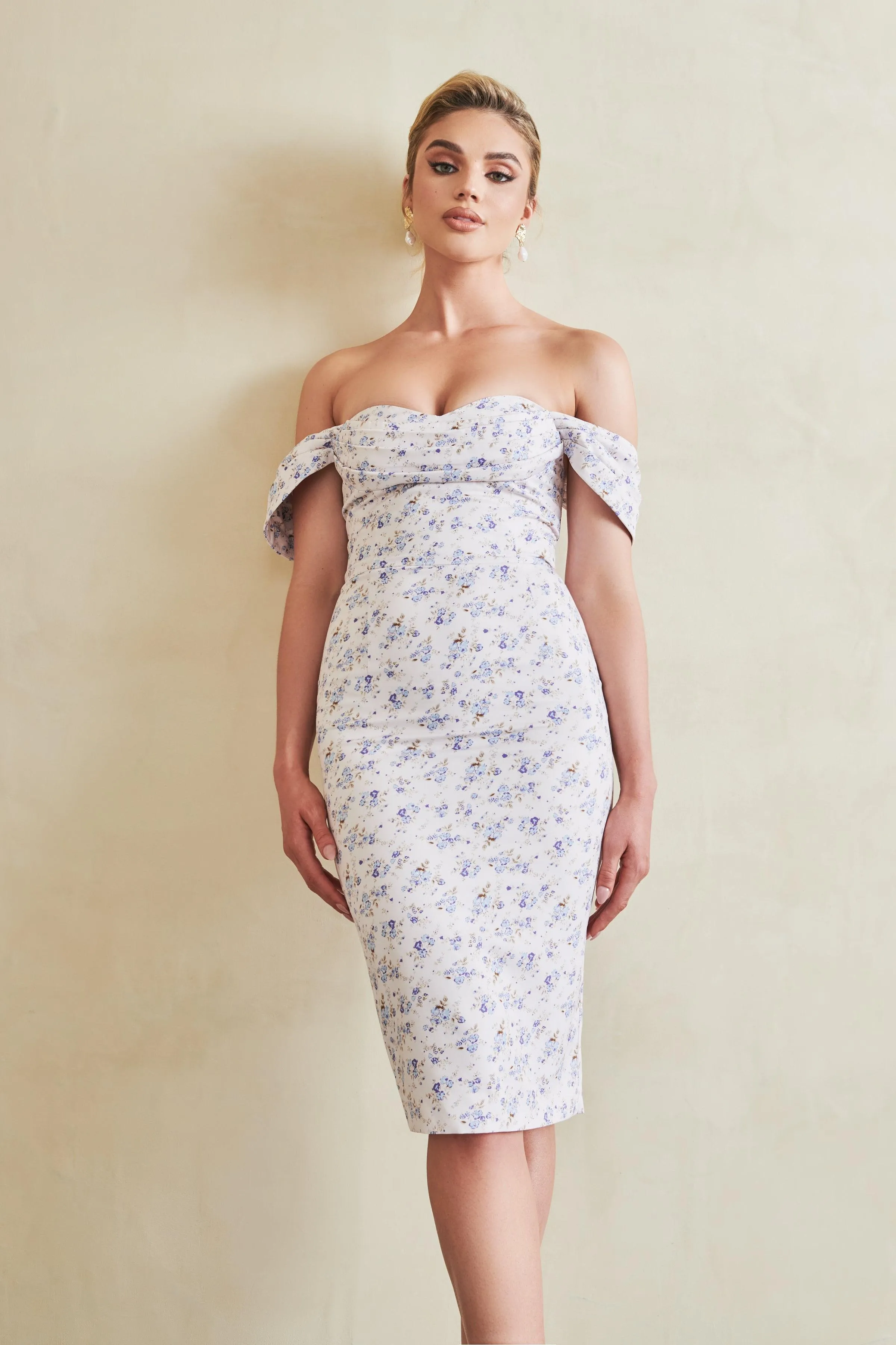 Bardot Cowl Midi Dress in Ditsy Floral sold by Lavish Alice product image thumbnail 4