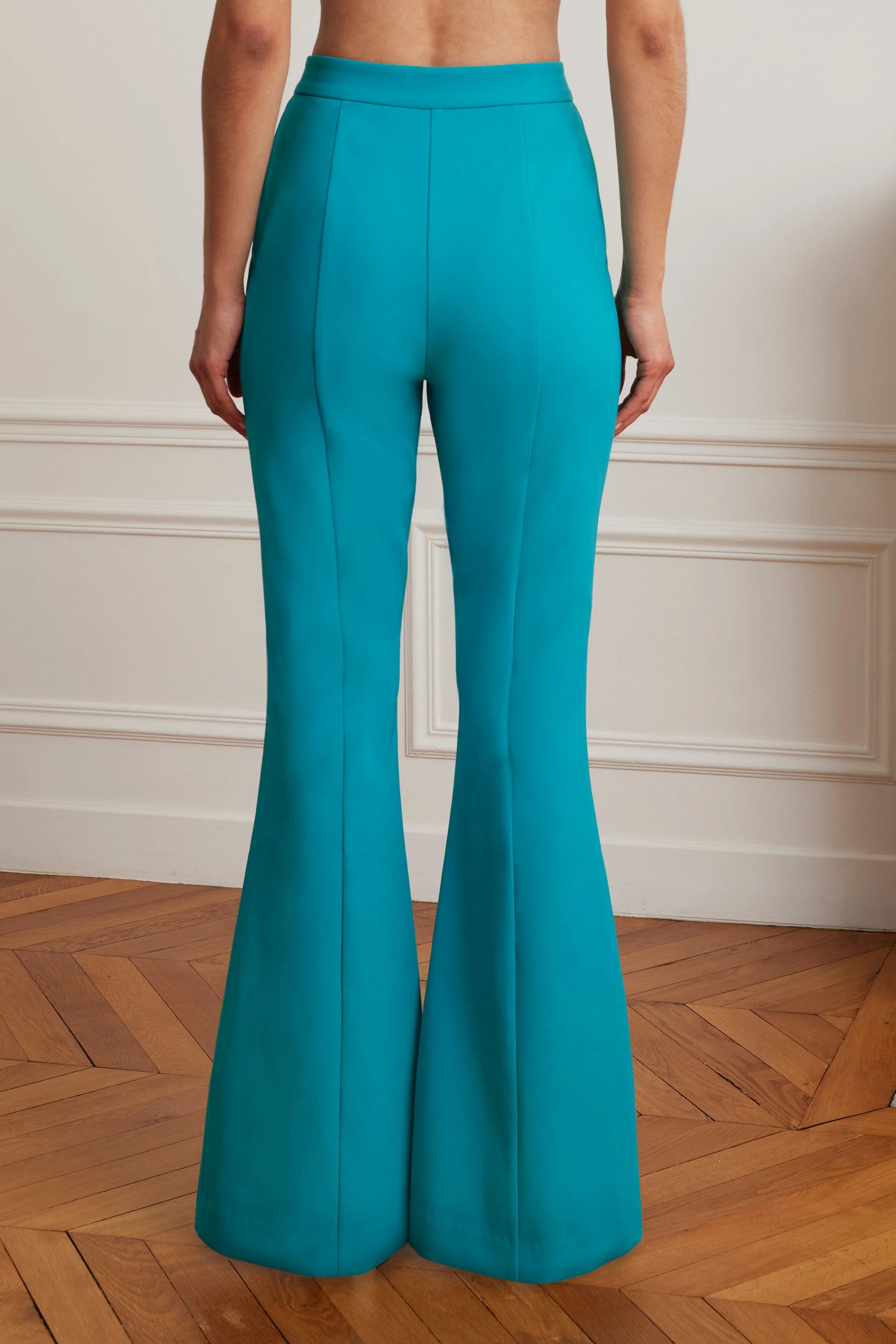 ALEXA Tailored Fit And Flare Trouser In Teal Blue sold by Lavish Alice product image thumbnail 2