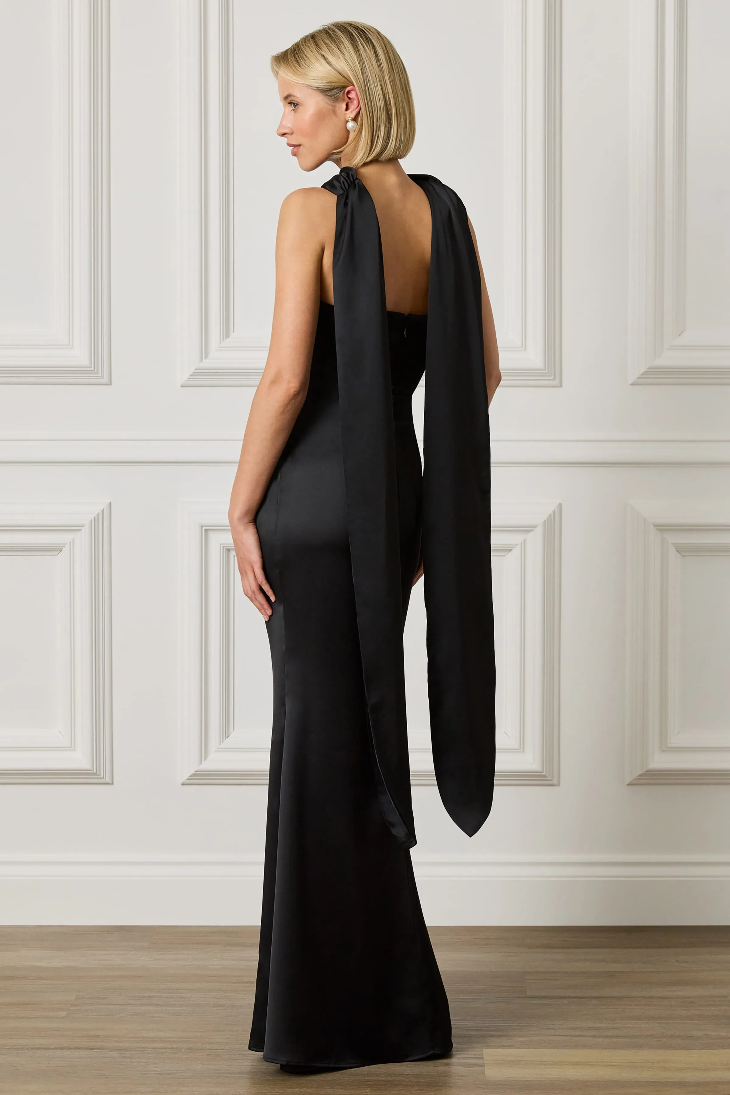 LIORA Scarf Detail Maxi Dress In Black sold by Lavish Alice product image thumbnail 2