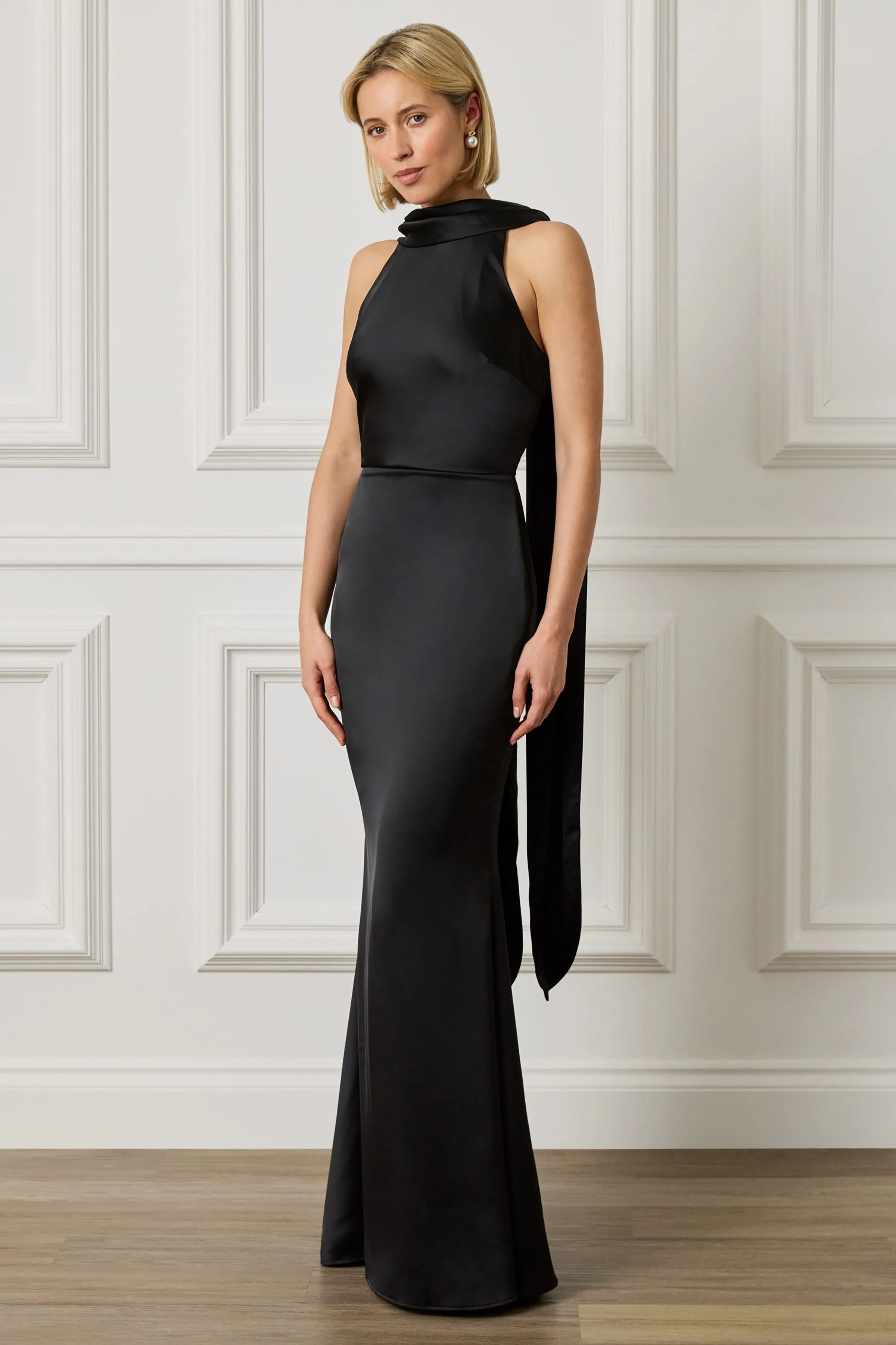 LIORA Scarf Detail Maxi Dress In Black sold by Lavish Alice product image thumbnail 4
