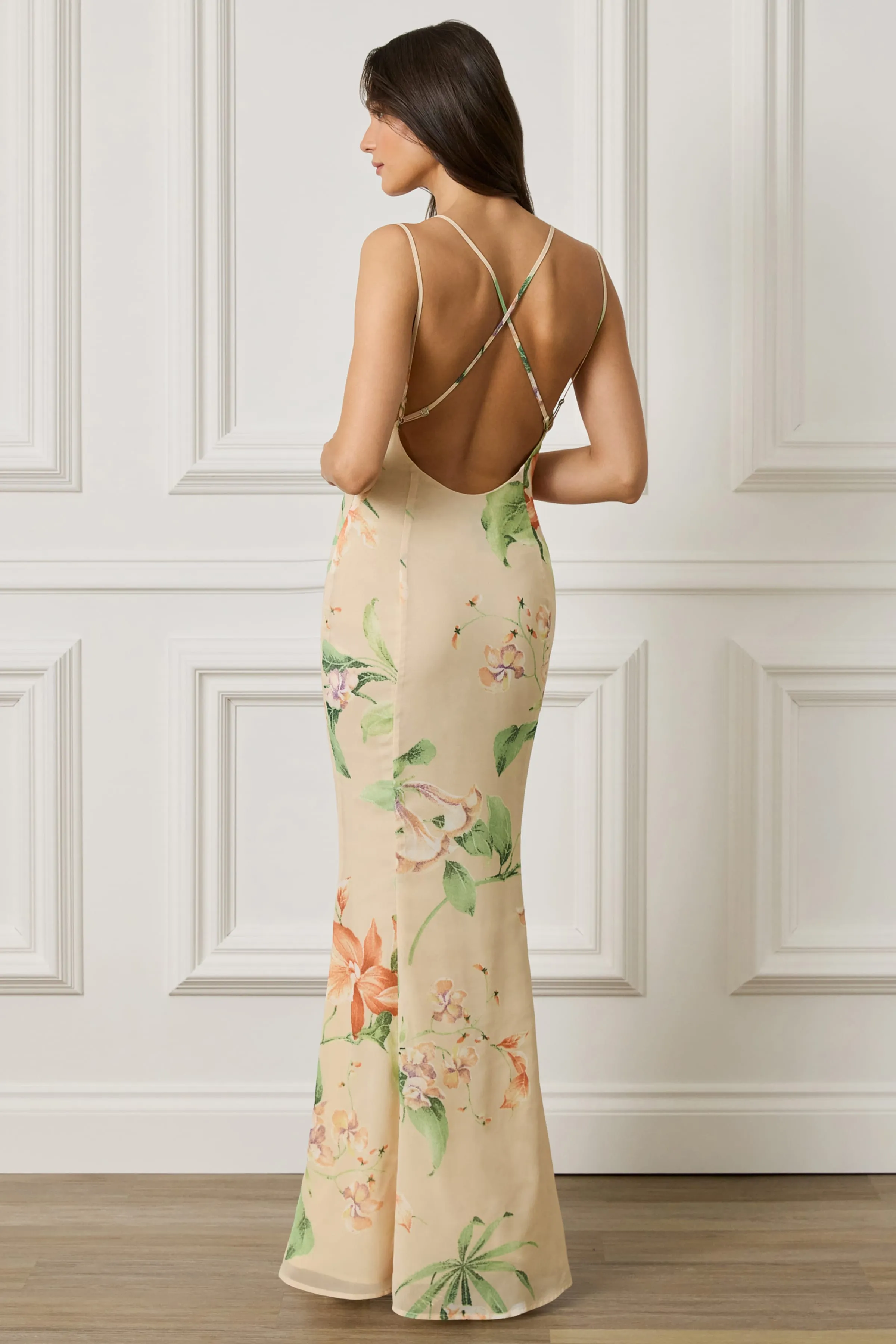 AMALIE Cowl Neck Maxi Dress in Oversized Floral Print sold by Lavish Alice product image thumbnail 3