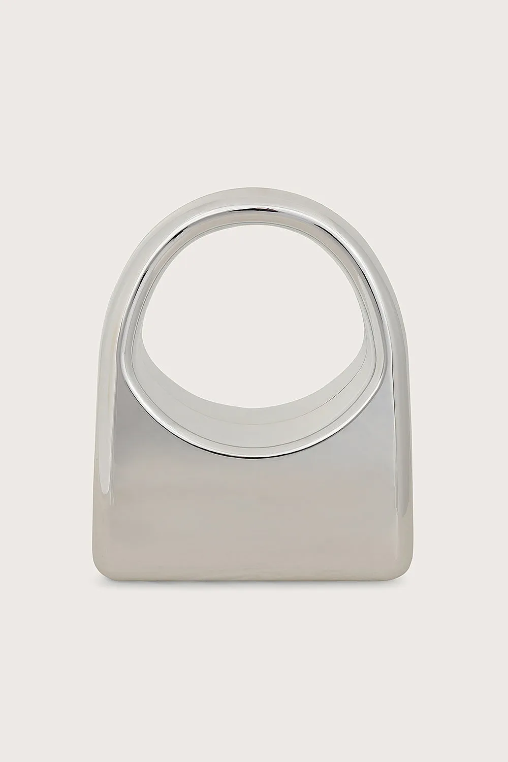 EMMY Sculpted Acrylic Hand Bag in Silver sold by Lavish Alice