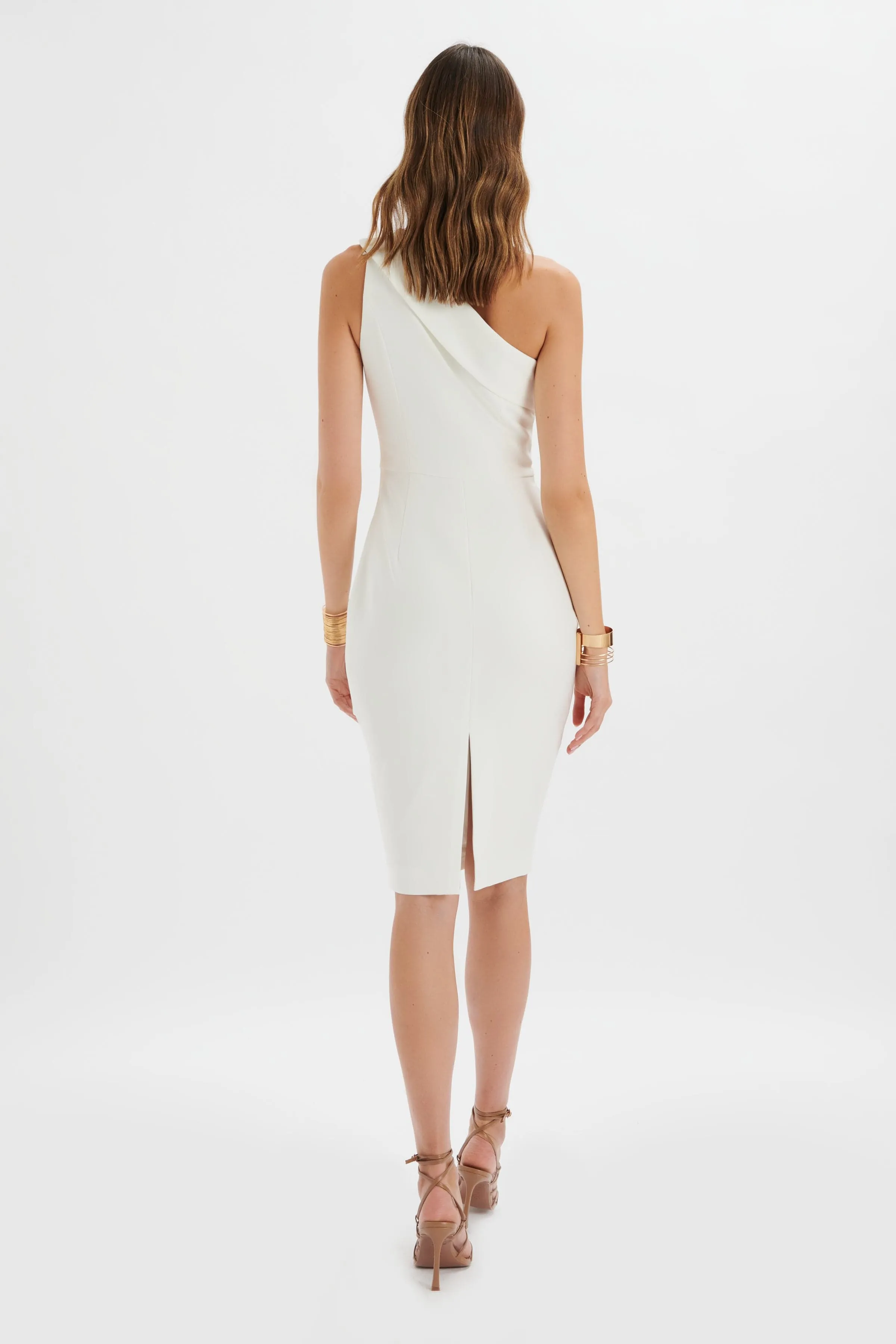 BILLIE One Shoulder Midi Dress In White sold by Lavish Alice product image thumbnail 4