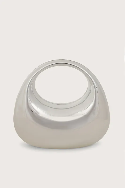 VIVIANA Mini Sculptural Acrylic Bag in Silver sold by Lavish Alice