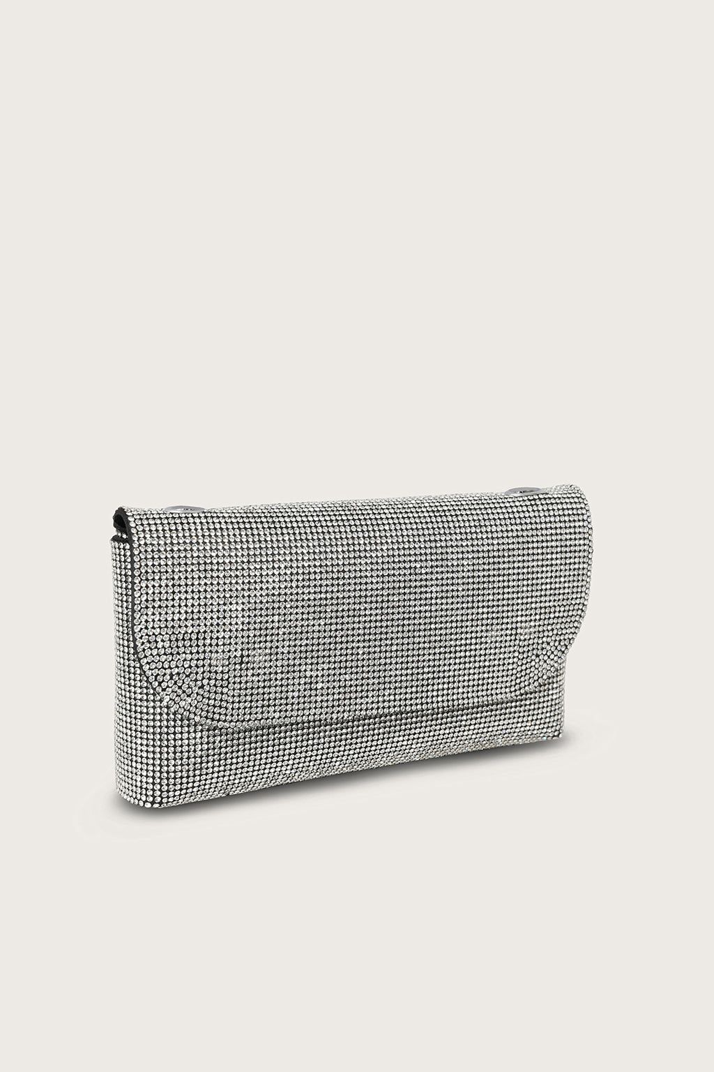 EMMIE Embellished Diamante Mini Bag in Silver Chainmail sold by Lavish Alice product image thumbnail 2