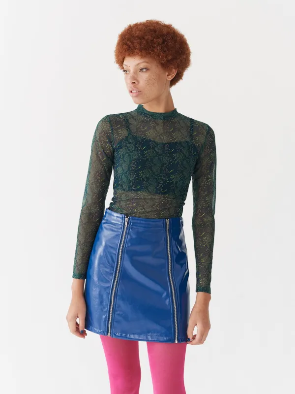 Lazy Oaf Sheer Snake Long Sleeve Top sold by Lazy Oaf