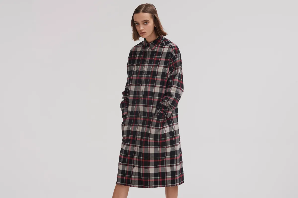 Lazy Oaf Oversize Flannel Shirt Dress sold by Lazy Oaf