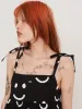 Happy Sad Tie Shoulder Smock Dress sold by Lazy Oaf