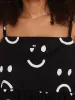 Happy Sad Tie Shoulder Smock Dress sold by Lazy Oaf