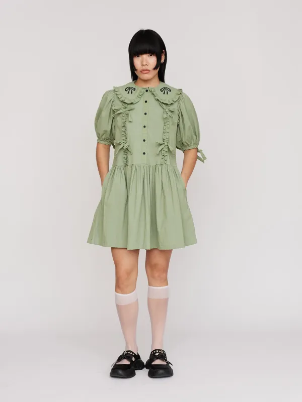 Frilly Smock Mini Dress sold by Lazy Oaf