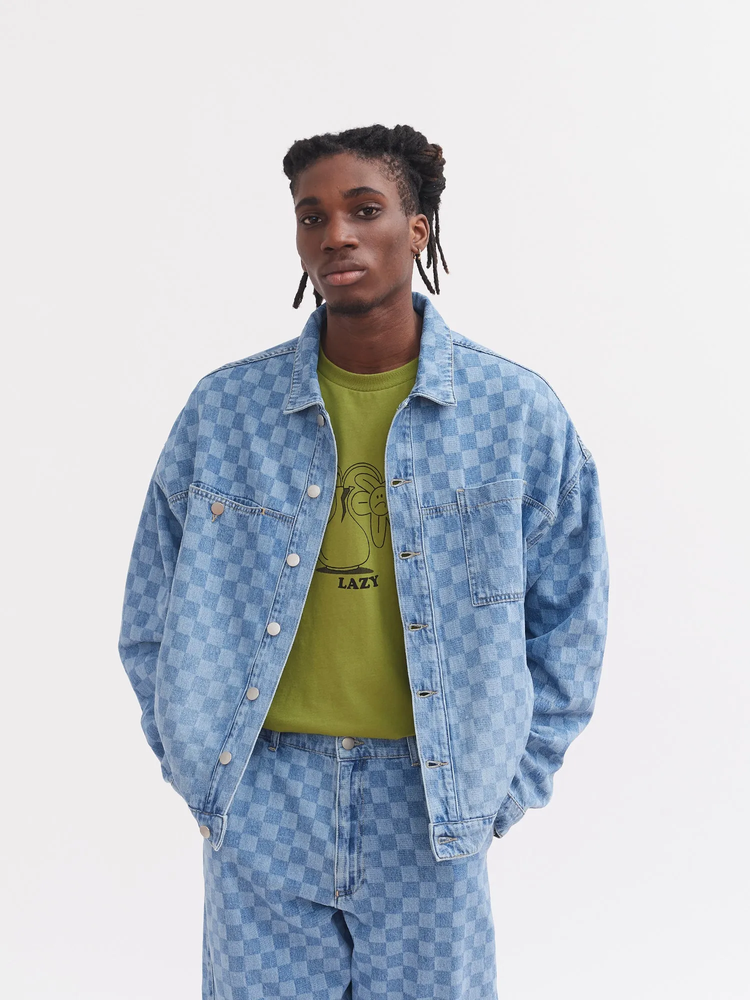 Lazy Oaf Checked Denim Work Jacket sold by Lazy Oaf product image thumbnail 5
