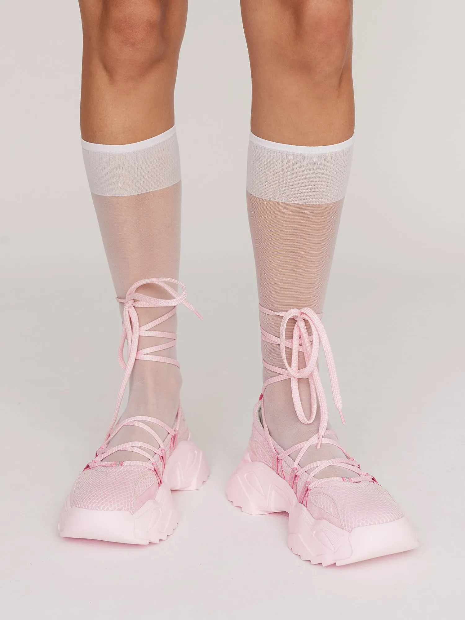 Pink Lace Up Ballet Sneaker sold by Lazy Oaf product image thumbnail 3