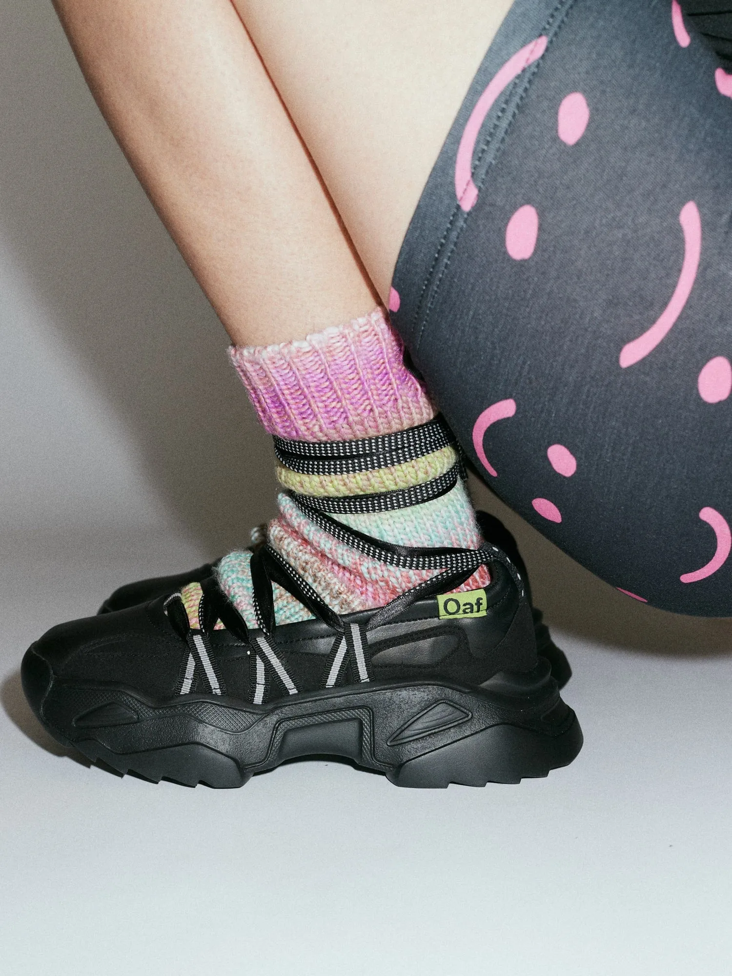 Happy Sad Lace Up Ballet Sneaker sold by Lazy Oaf product image thumbnail 4