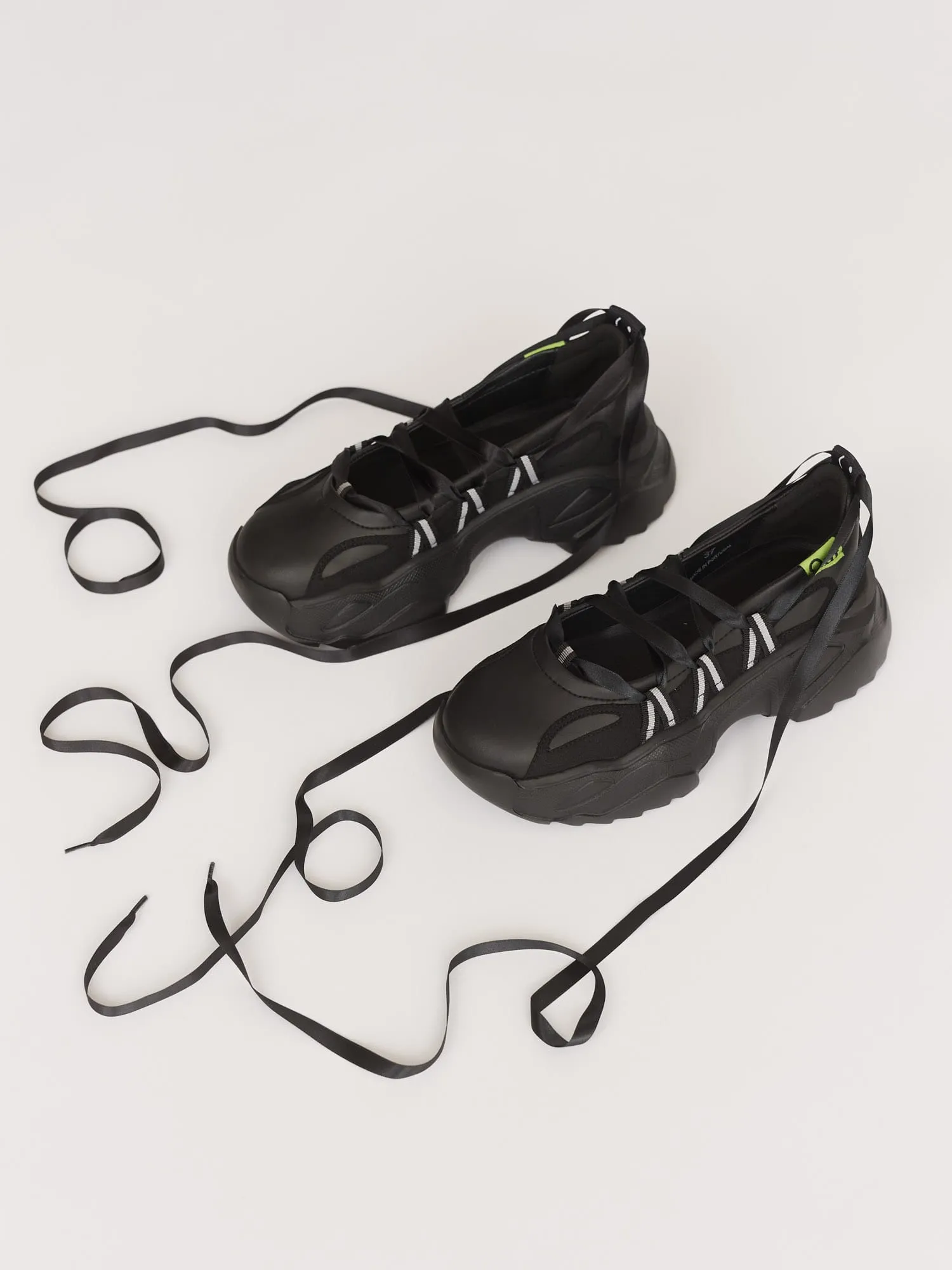 Happy Sad Lace Up Ballet Sneaker sold by Lazy Oaf product image thumbnail 2