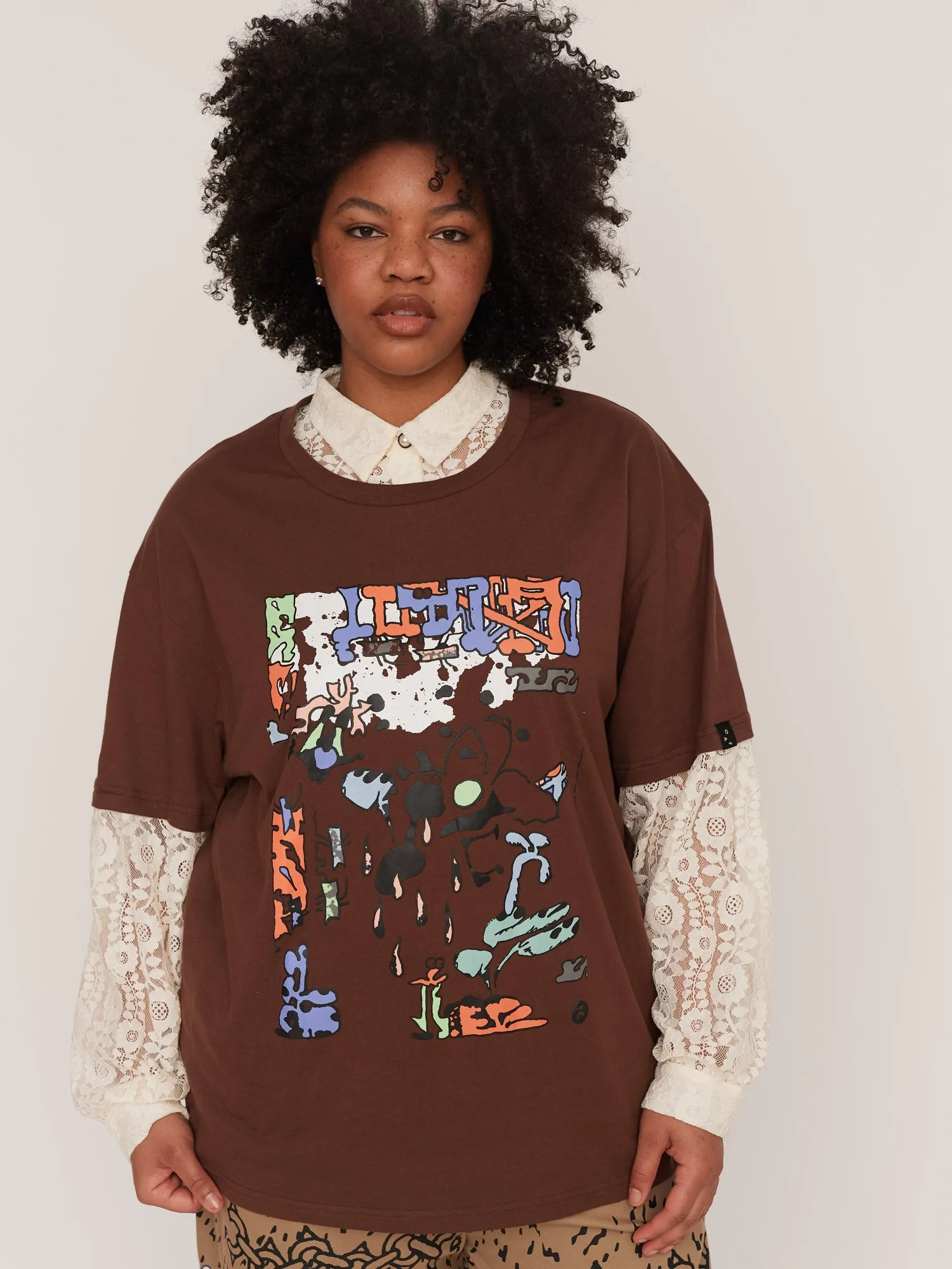 Mixed Up Lace T-Shirt sold by Lazy Oaf product image thumbnail 3