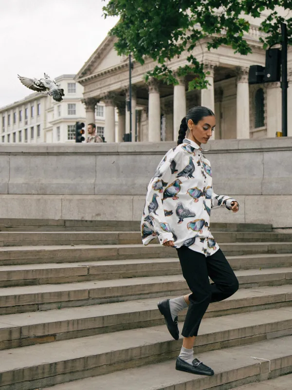 Pigeons Are Pals Shirt made by Lazy Oaf