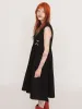 Black Happy Sad Gilet Dress sold by Lazy Oaf